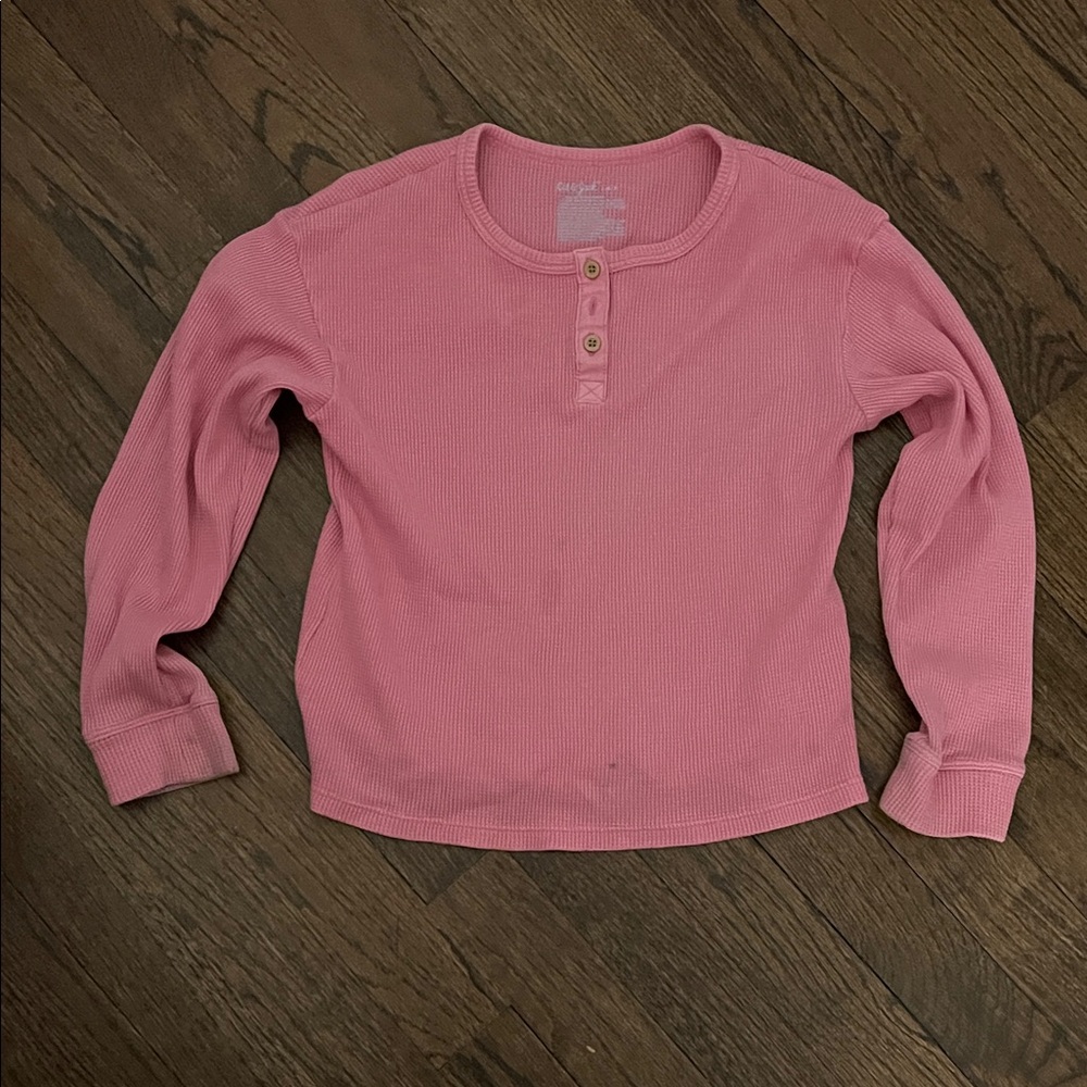 Pink Long Sleeve Kids Shirt